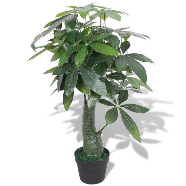 Árbol de la fortuna artificial con macetero 85 cm verde