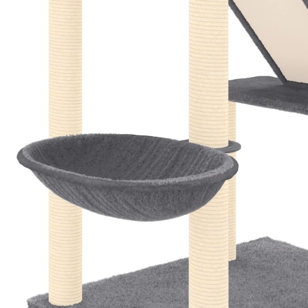 Árbol rascador para gatos suelo a techo gris oscuro 277-303 cm