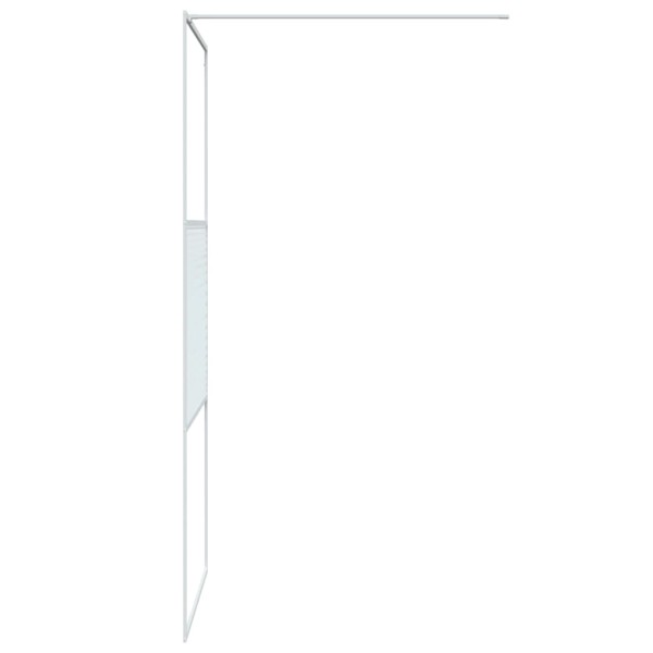 Mampara de ducha vidrio ESG transparente blanco 90x195 cm