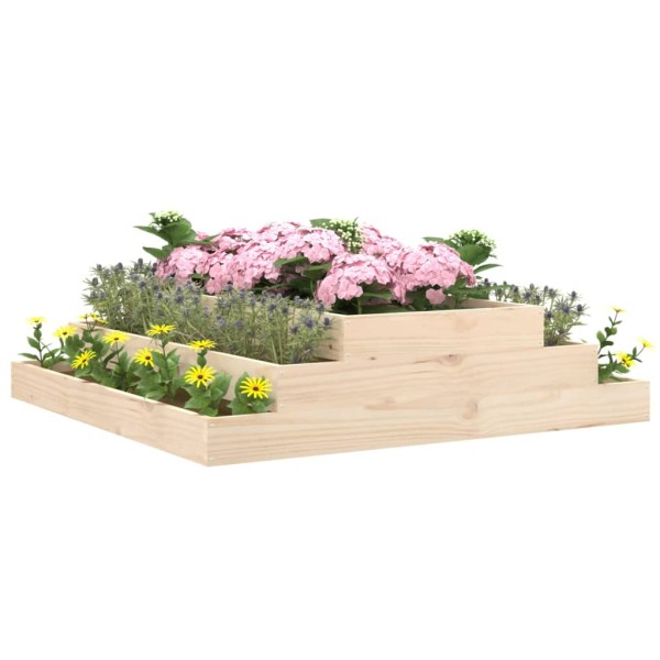 Jardinera de madera maciza de pino 110x110x27 cm