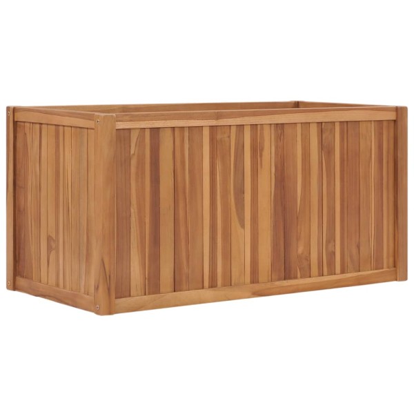 Arriate de madera maciza de teca 100x50x50 cm