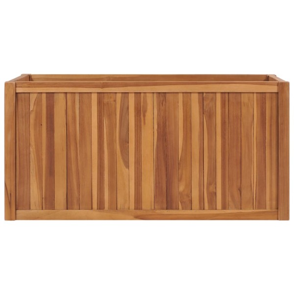 Arriate de madera maciza de teca 100x50x50 cm