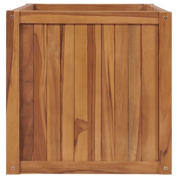 Arriate de madera maciza de teca 100x50x50 cm