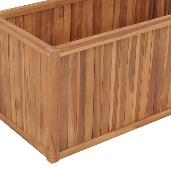 Arriate de madera maciza de teca 100x50x50 cm