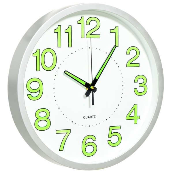 Reloj de pared luminoso blanco 30 cm