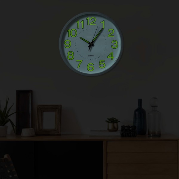 Reloj de pared luminoso blanco 30 cm