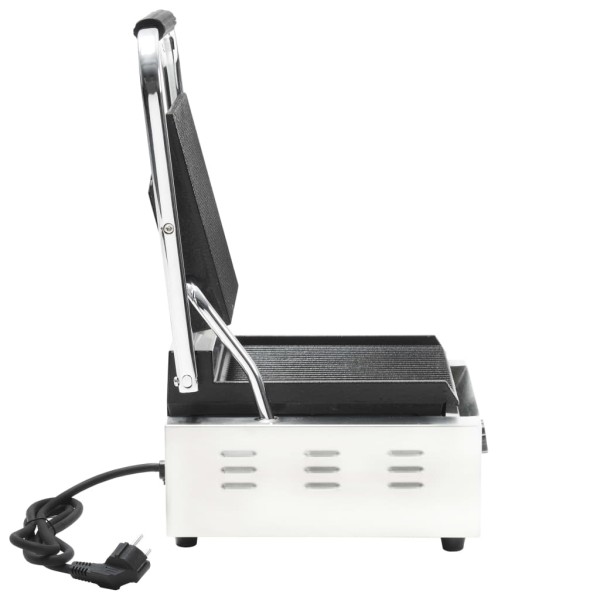 Grill parrilla estriada de acero inoxidable 1800 W 31x30,5x20cm