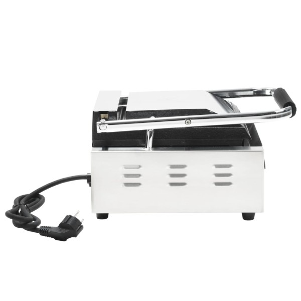 Grill parrilla estriada de acero inoxidable 1800 W 31x30,5x20cm