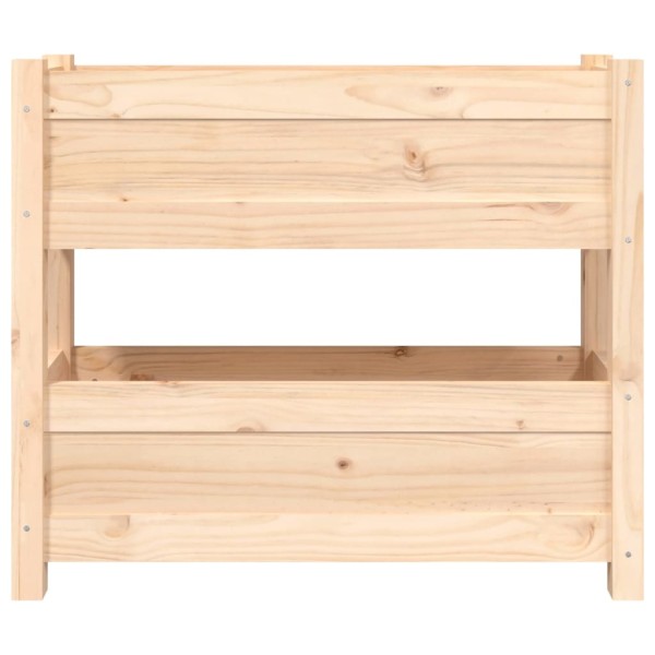 Jardinera de madera maciza de pino 77x25x66 cm