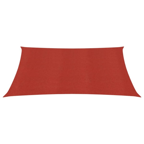 Toldo de vela HDPE rojo 160 g/m² 3,6x3,6 m