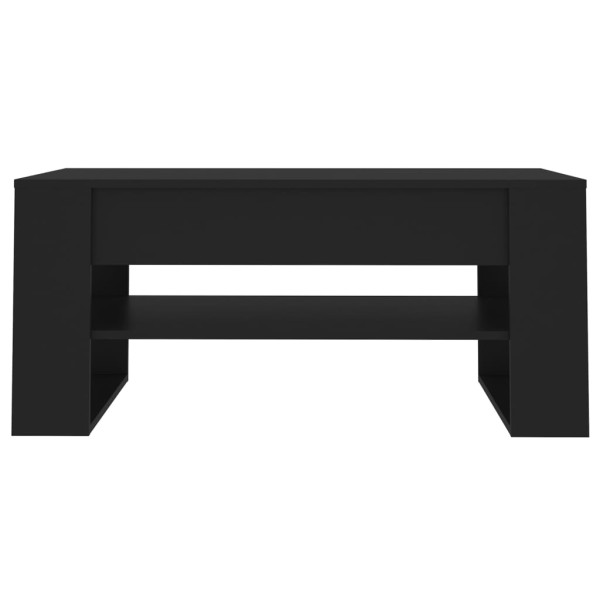 Mesa de centro madera contrachapada negro 102x55x45 cm