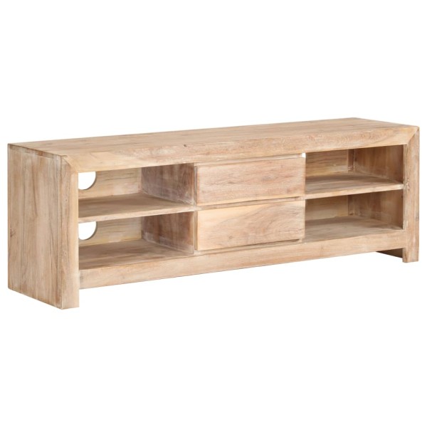 Mueble para TV madera maciza acacia marrón claro 120x30x40 cm