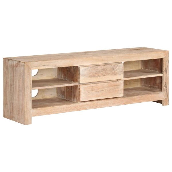 Mueble para TV madera maciza acacia marrón claro 120x30x40 cm