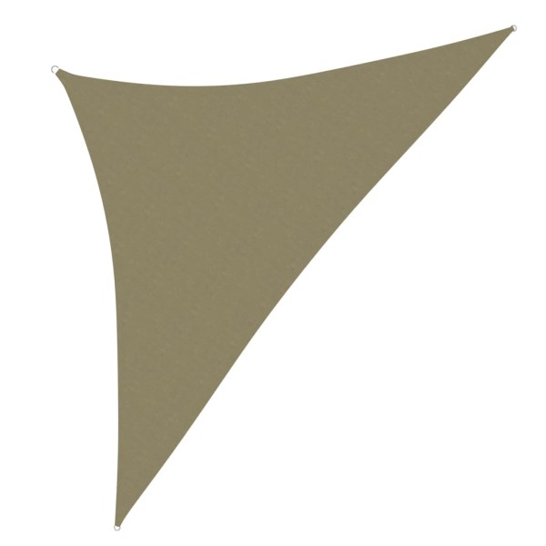 Toldo de vela triangular tela Oxford beige 2,5x2,5x3,5 m