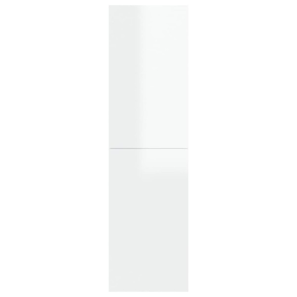 Mueble TV 2 uds contrachapada blanco brillante 30,5x30x110 cm