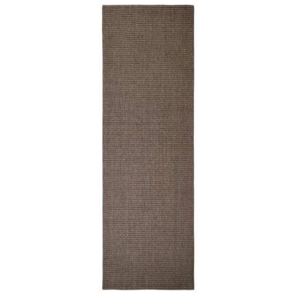 Alfombra de sisal natural marrón 80x250 cm