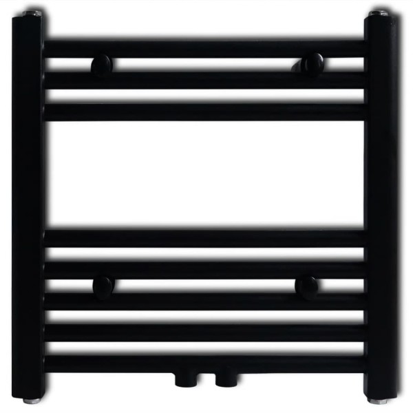 Radiador toallero de baño recto negro 480x480 mm