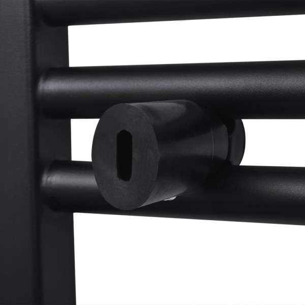 Radiador toallero de baño recto negro 480x480 mm