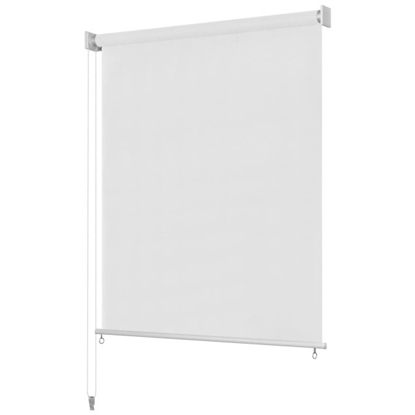 Persiana enrollable de exterior HDPE blanca 60x140 cm