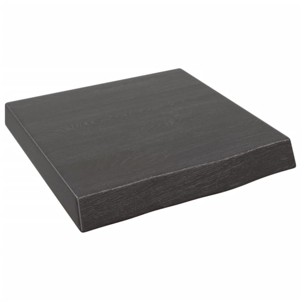 Estante pared madera roble tratada marrón oscuro 40x40x(2-6) cm