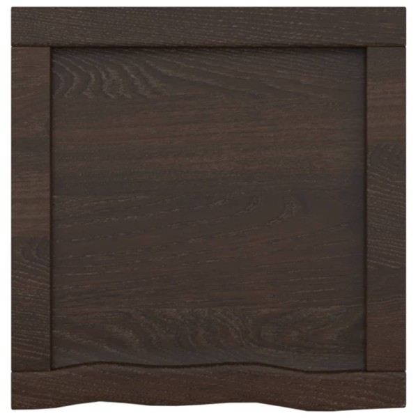 Estante pared madera roble tratada marrón oscuro 40x40x(2-6) cm