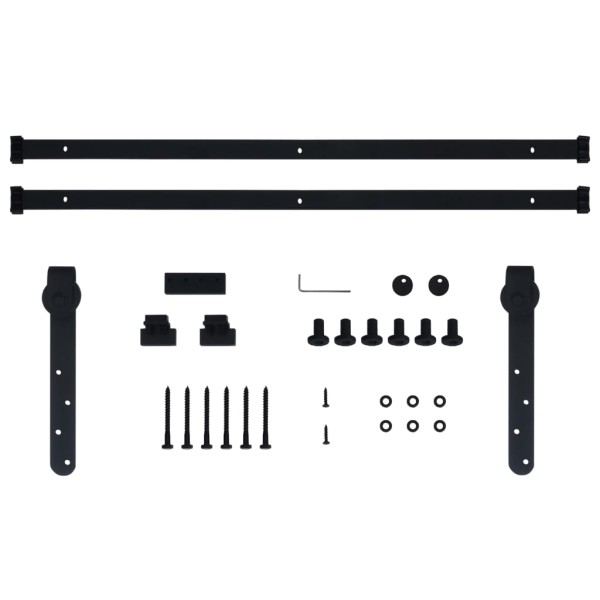 Kit mini puerta corredera armario acero carbono 200 cm