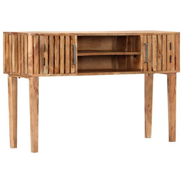 Mesa consola de madera maciza de acacia 120x35x76 cm