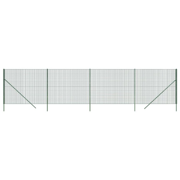 Cerca de alambre de acero galvanizado verde 2x10 m