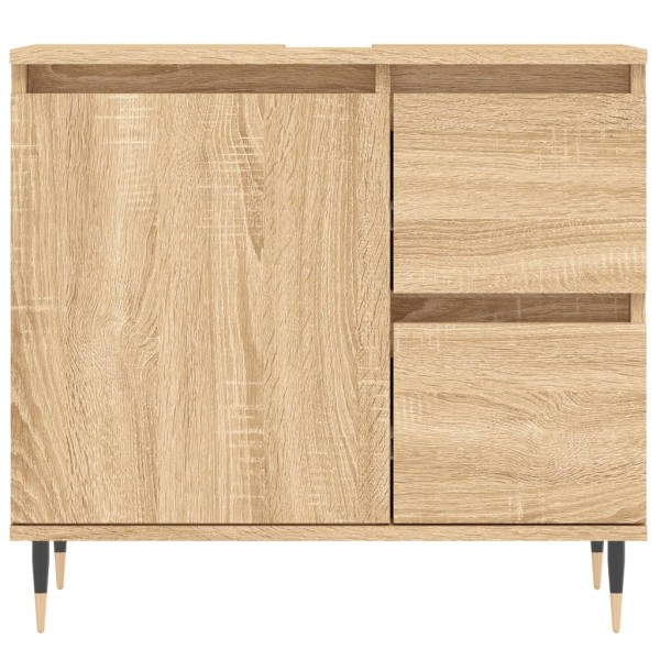 Armario de baño madera contrachapada roble Sonoma 65x33x60 cm