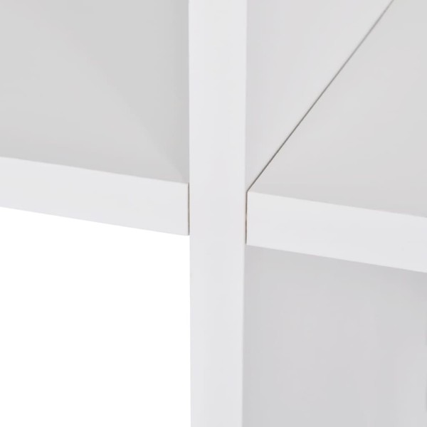 Estantería librería en forma de escalera 142 cm blanca