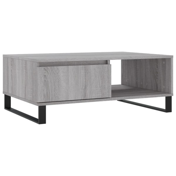 Mesa de centro madera de ingeniería gris Sonoma 90x60x35 cm