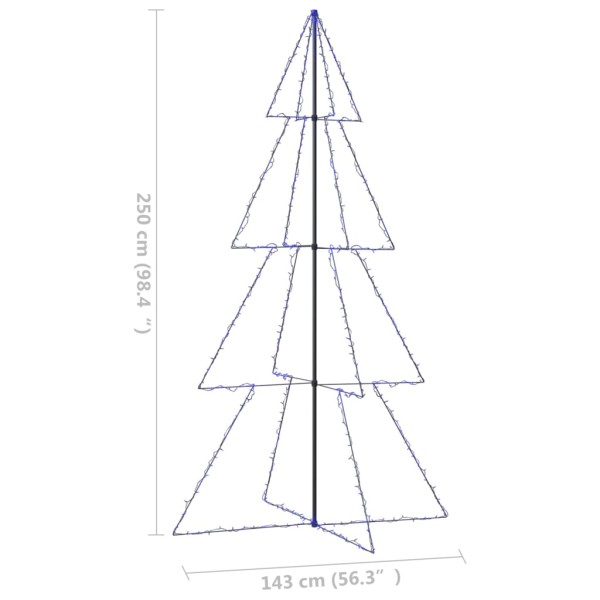 Árbol de Navidad 360 luces LED interior y exterior 143x250 cm