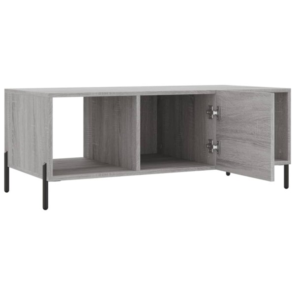 Mesa de centro madera contrachapada gris Sonoma 102x50x40 cm