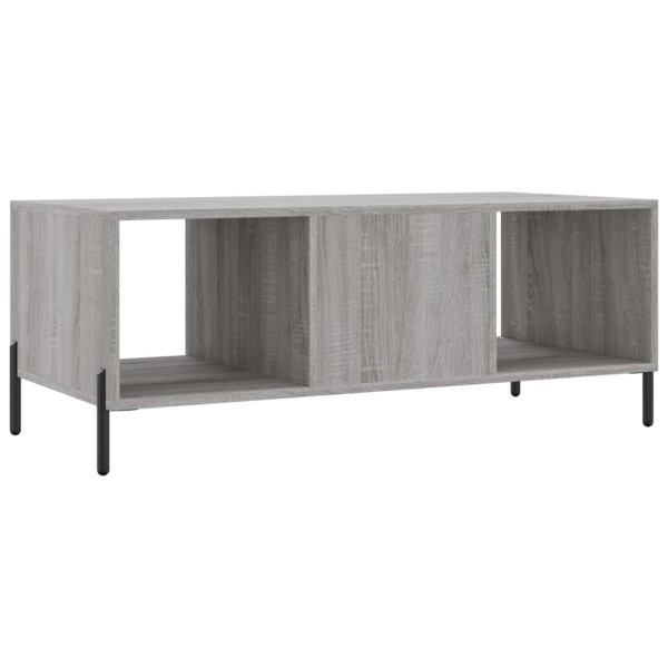 Mesa de centro madera contrachapada gris Sonoma 102x50x40 cm