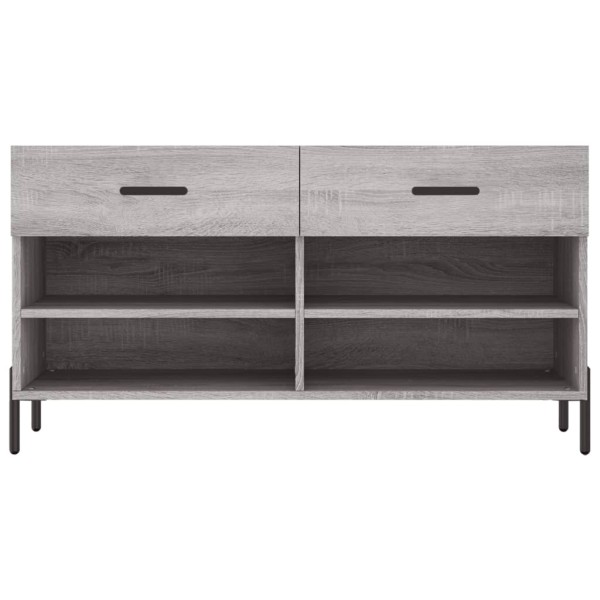 Banco zapatero madera de ingeniería gris Sonoma 102x35x55 cm