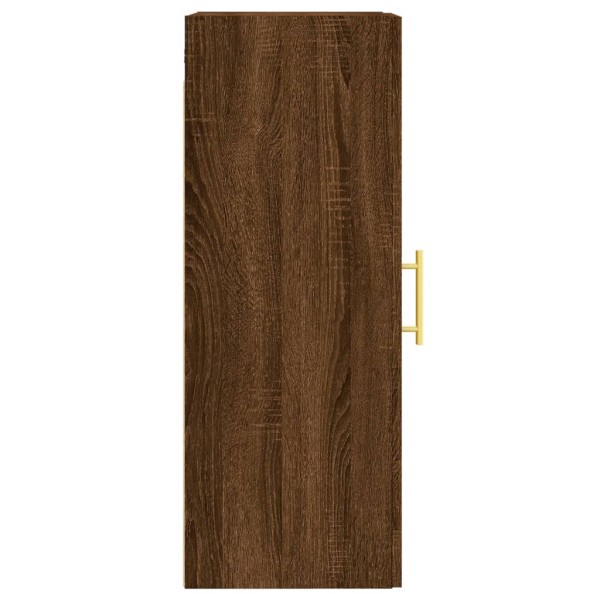 Armario de pared madera ingeniería marrón roble 34,5x34x90 cm