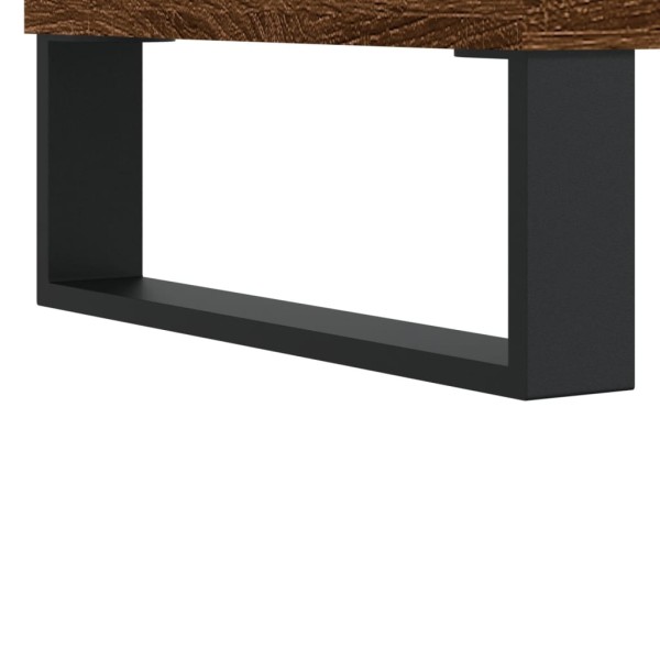 Mesa de centro madera contrachapada roble marrón 80x80x36,5 cm