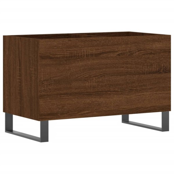 Mueble discos madera contrachapada roble marrón 74,5x38x48 cm