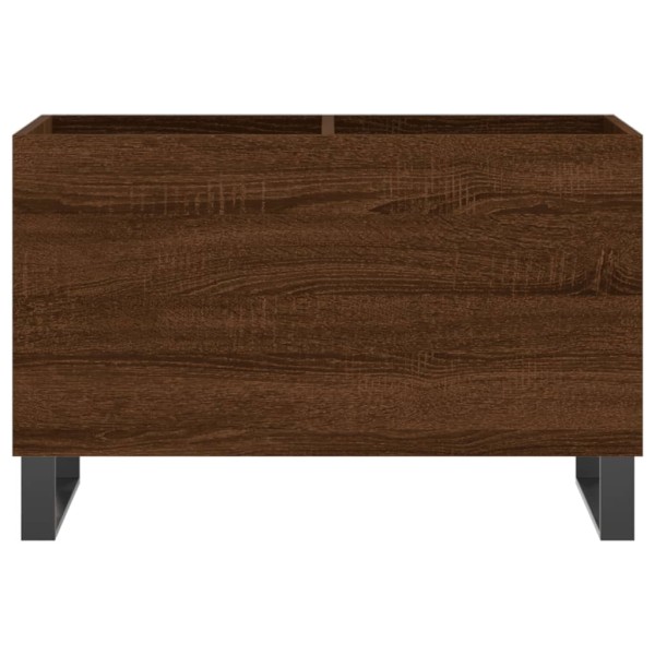 Mueble discos madera contrachapada roble marrón 74,5x38x48 cm