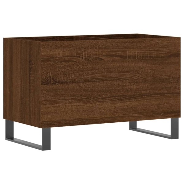 Mueble discos madera contrachapada roble marrón 74,5x38x48 cm