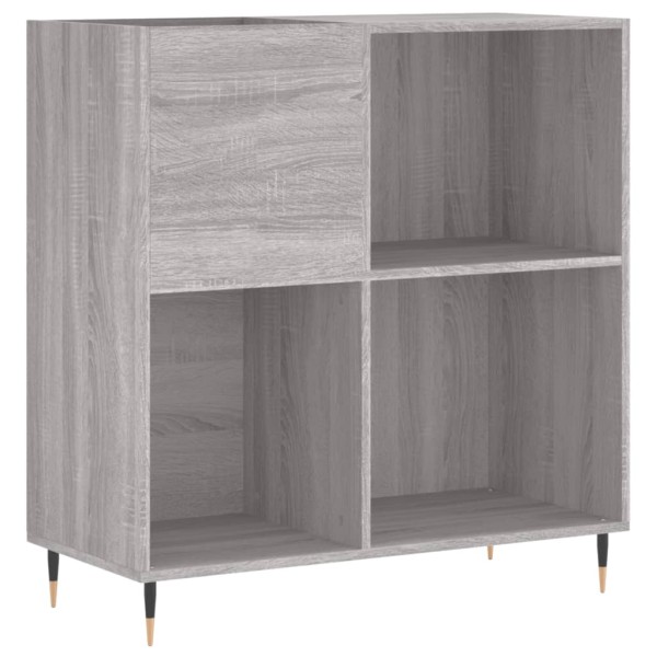 Mueble discos madera contrachapada gris Sonoma 84,5x38x89 cm