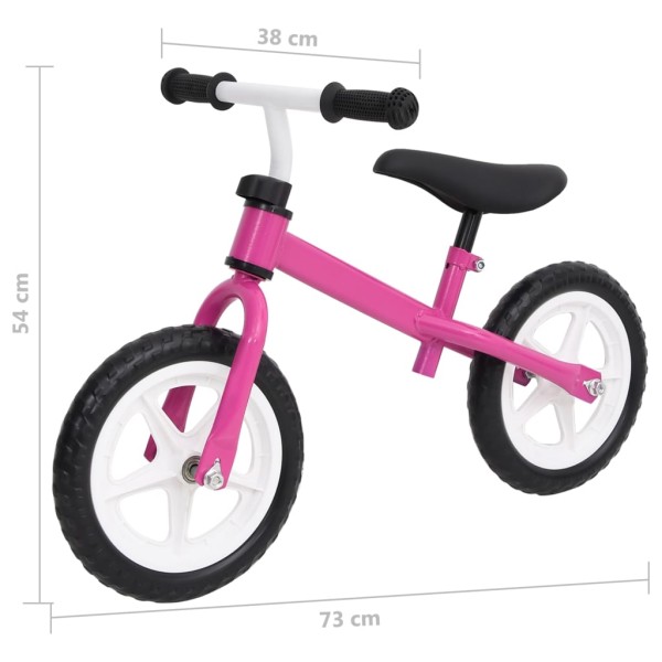 Bicicleta sin pedales 9,5 pulgadas rosa