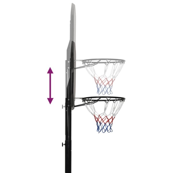 Canasta de baloncesto polietileno negro 258-363 cm