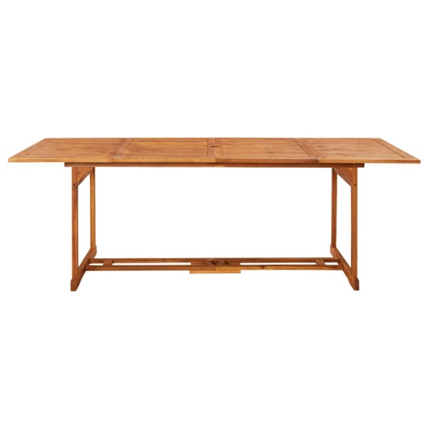 Mesa de comedor jardín 220x90x75 cm madera maciza de acacia