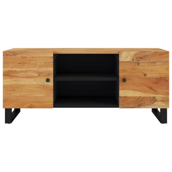 Mueble de TV madera maciza de acacia 105x33x46 cm