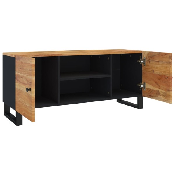 Mueble de TV madera maciza de acacia 105x33x46 cm