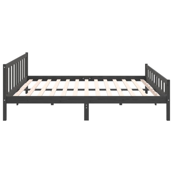 Estructura de cama madera maciza gris 200x200 cm