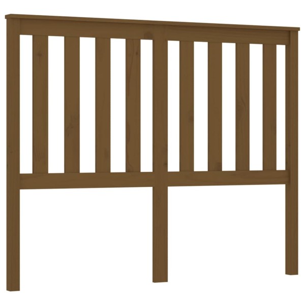 Cabecero de cama madera maciza de pino marrón miel 126x6x101 cm