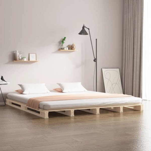 Cama de palets madera maciza de pino 120x200 cm