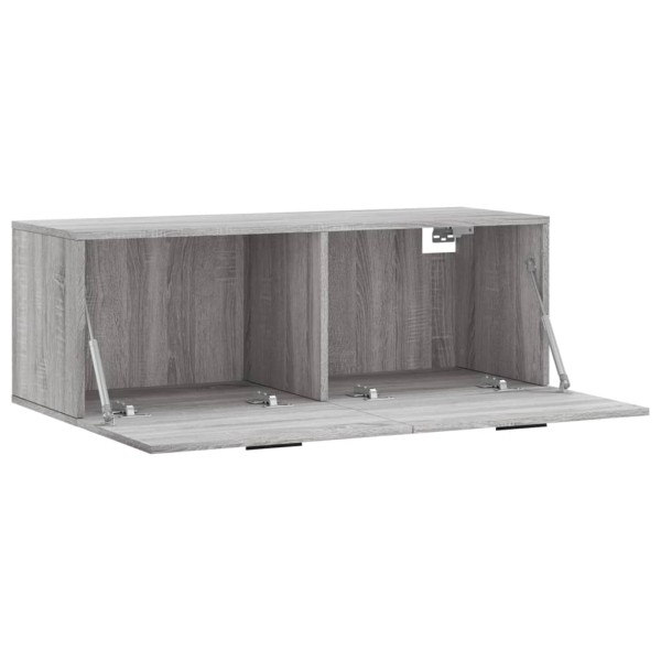 Armario de pared madera ingeniería gris Sonoma 100x36,5x35 cm